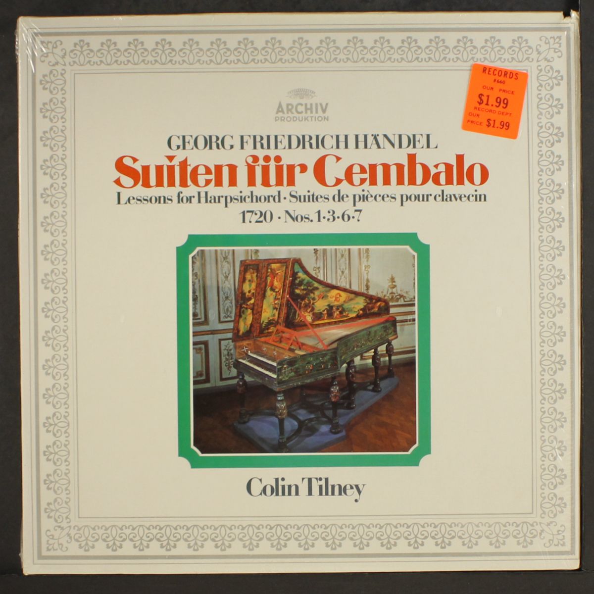 handel: lessons for harpsichord by COLIN TILNEY