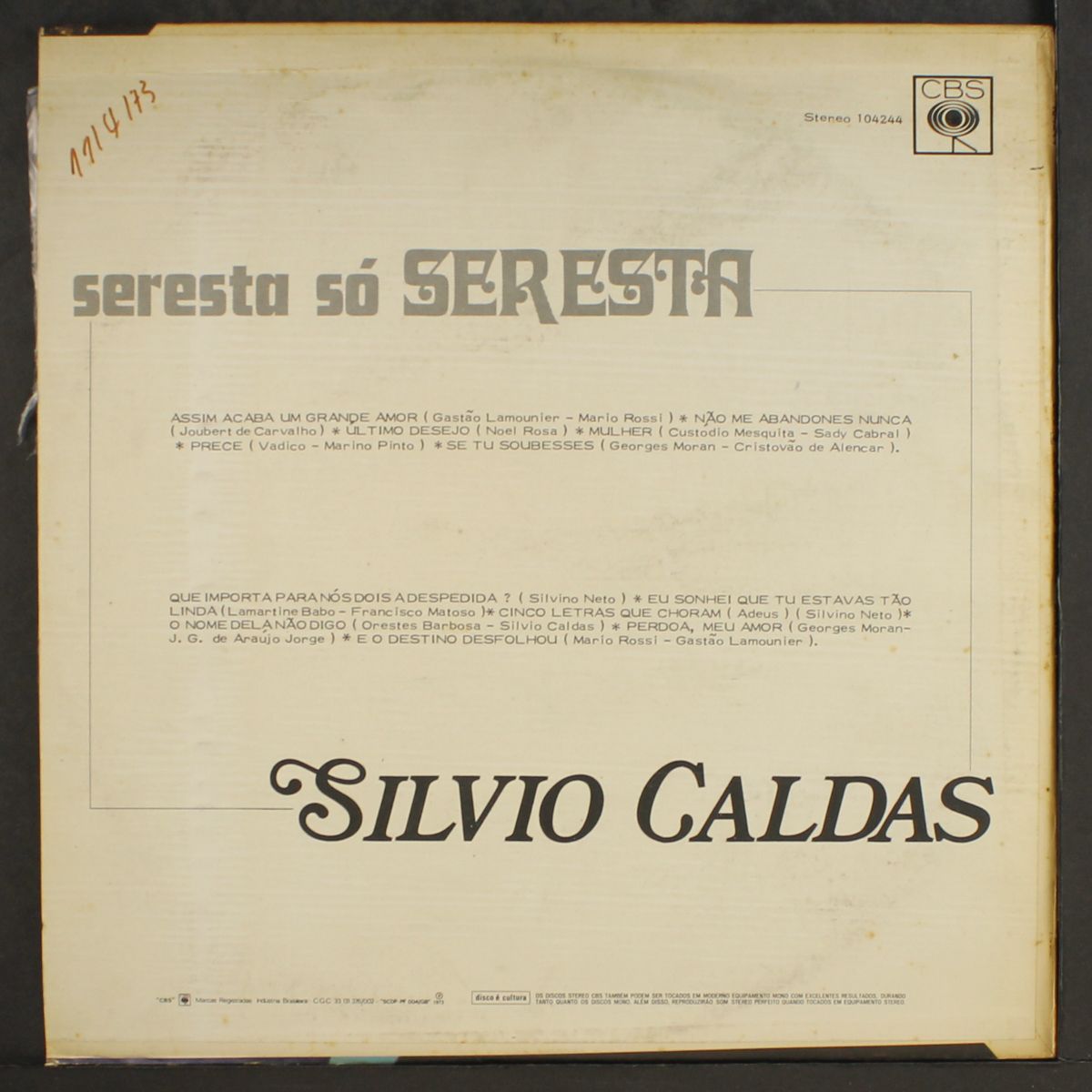 seresta so seresta by SILVIO CALDAS