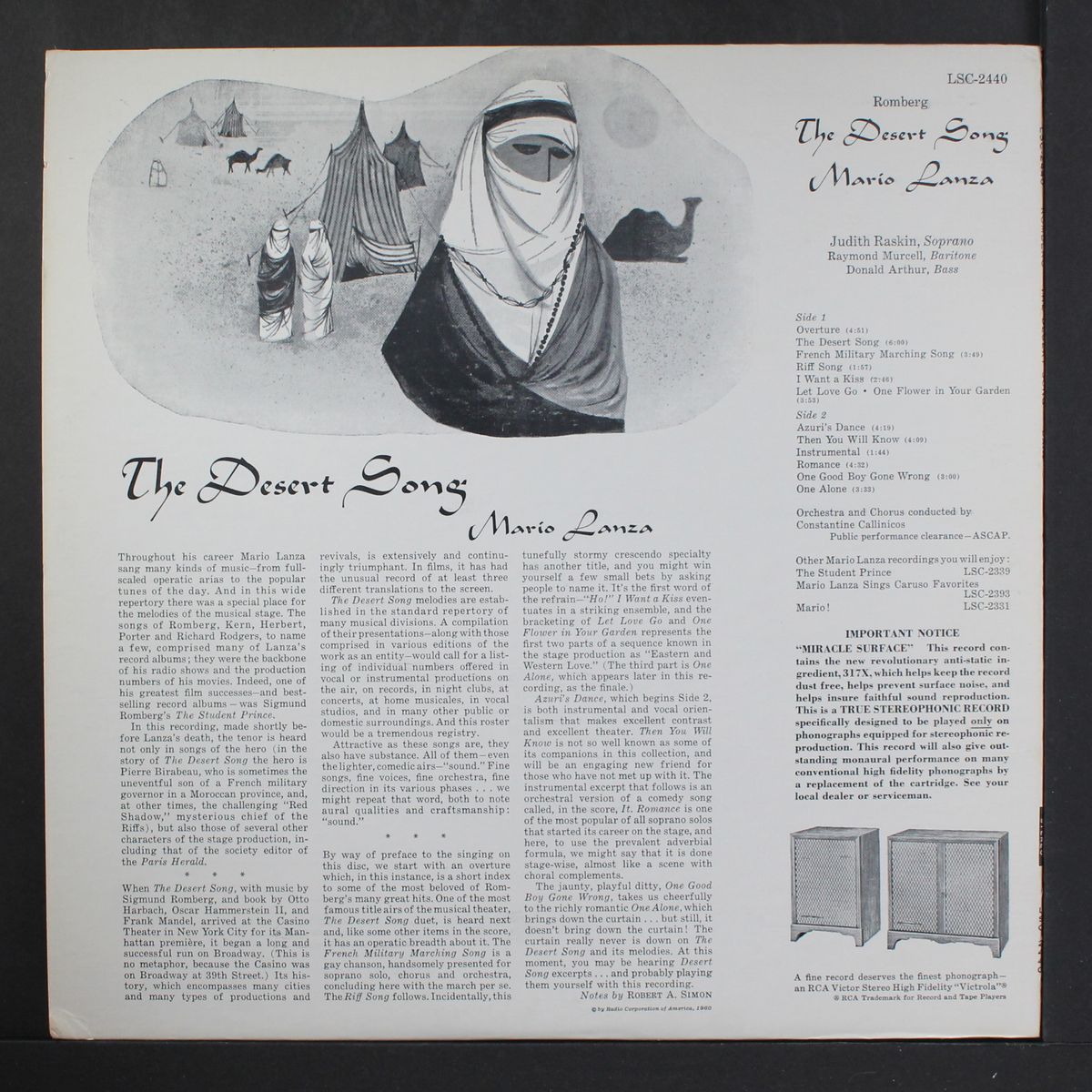 the desert song by MARIO LANZA