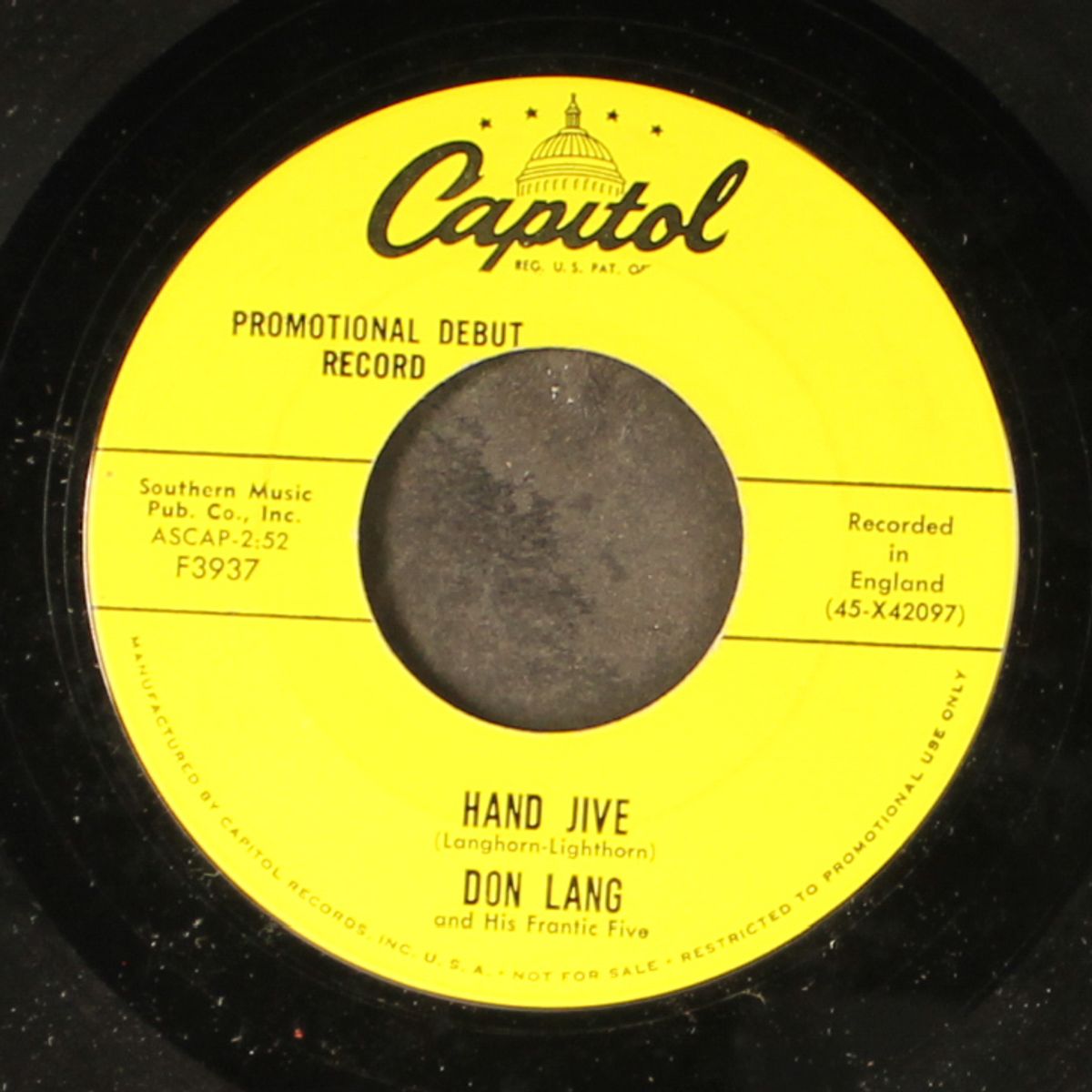 hand jive / ramshackle daddy by DON LANG & FRANTIC FIVE