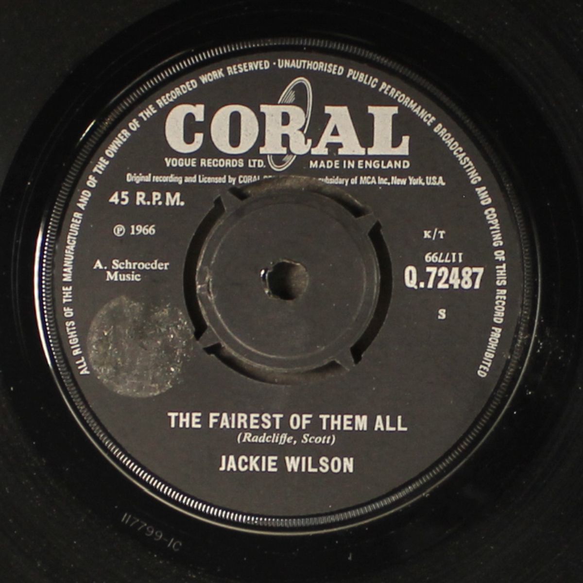 whispers / the fairest of them all by JACKIE WILSON