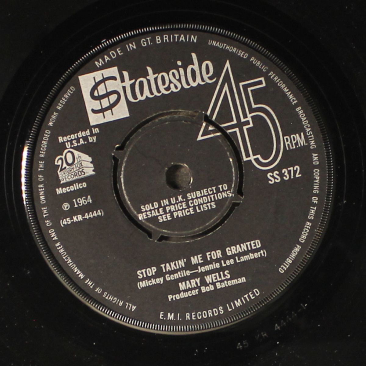 ain't it the truth / stop takin' me for granted by MARY WELLS