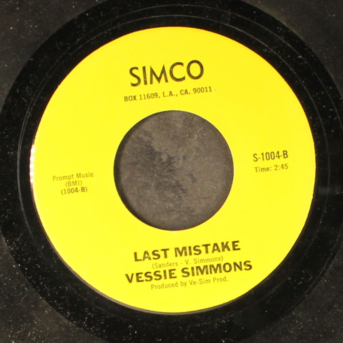 let me be the other woman / last mistake by VESSIE SIMMONS
