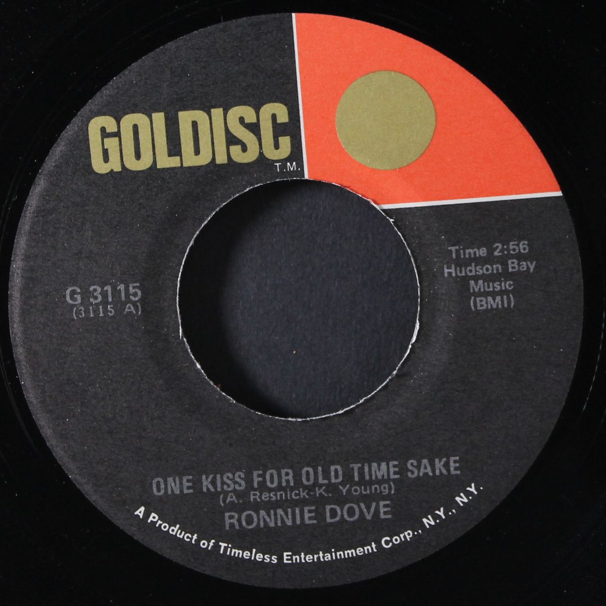 one kiss for old time sake / cry by RONNIE DOVE