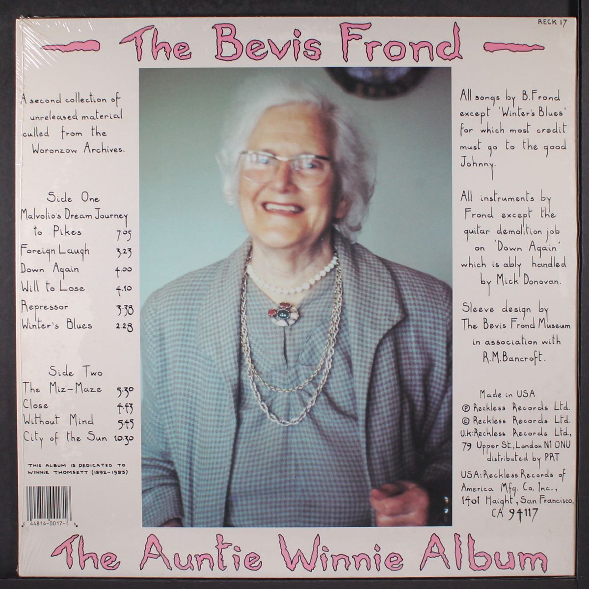the auntie winnie album by BEVIS FROND