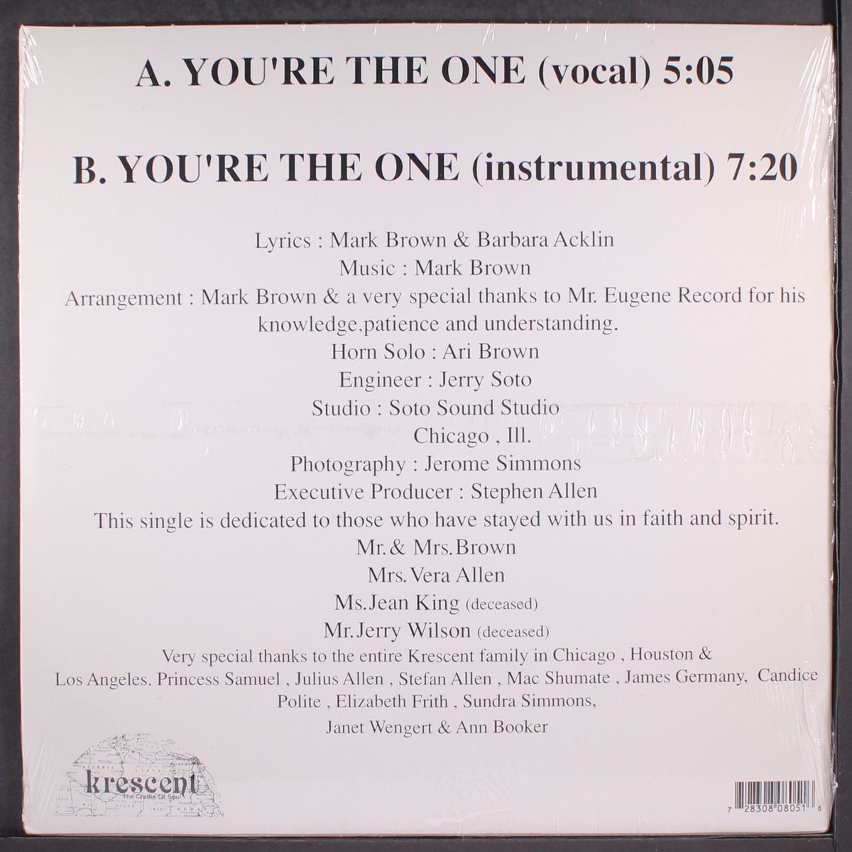 you're the one / instrumental by BARBARA ACKLIN