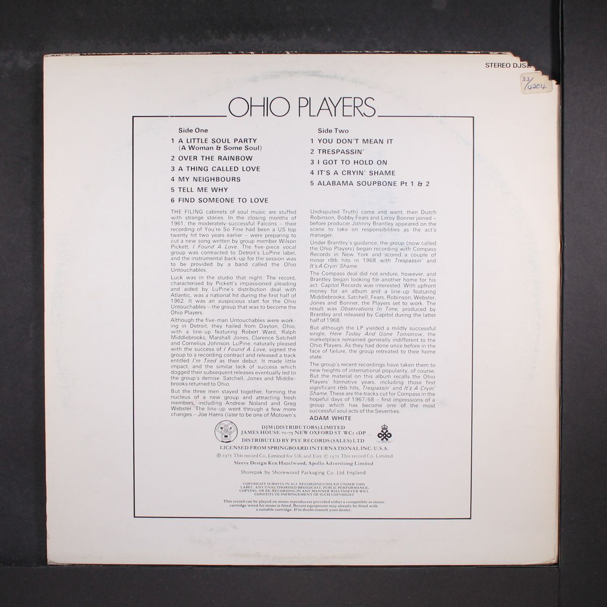 first impressions by OHIO PLAYERS
