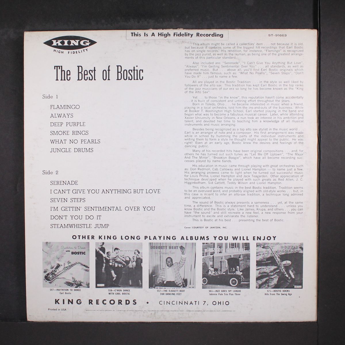 dance to the best of bostic by EARL BOSTIC