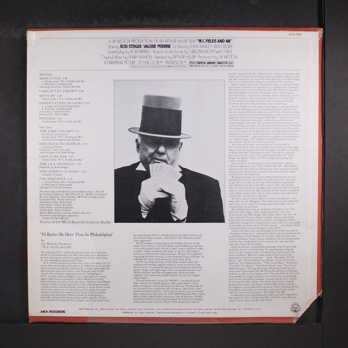 w.c. fields and me soundtrack by HENRY MANCINI