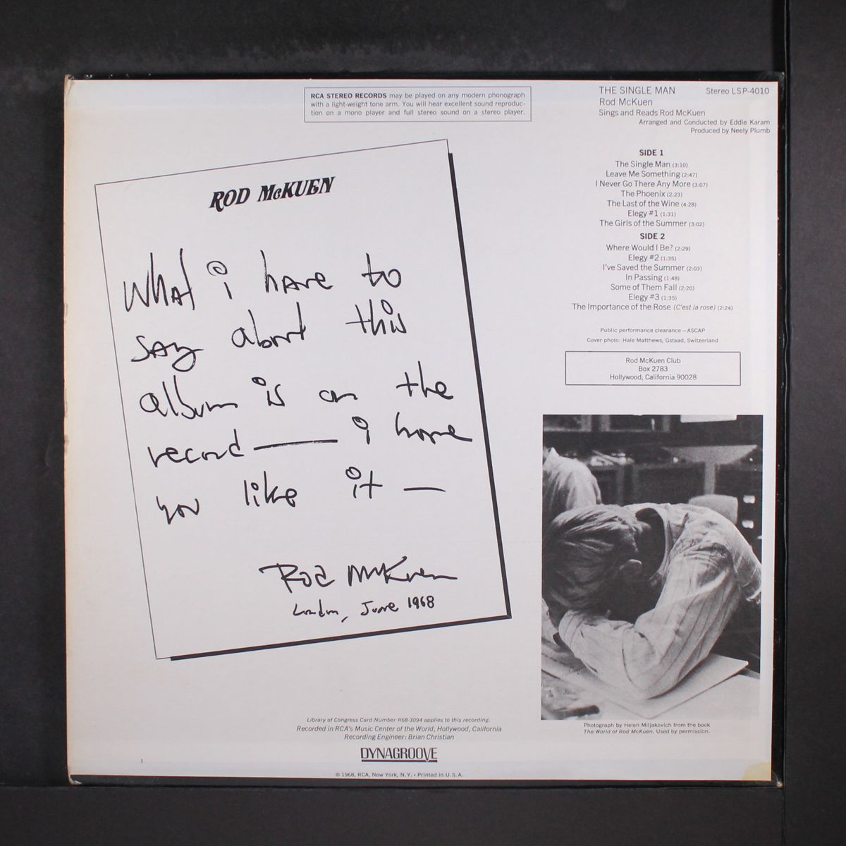 the single man by ROD MCKUEN