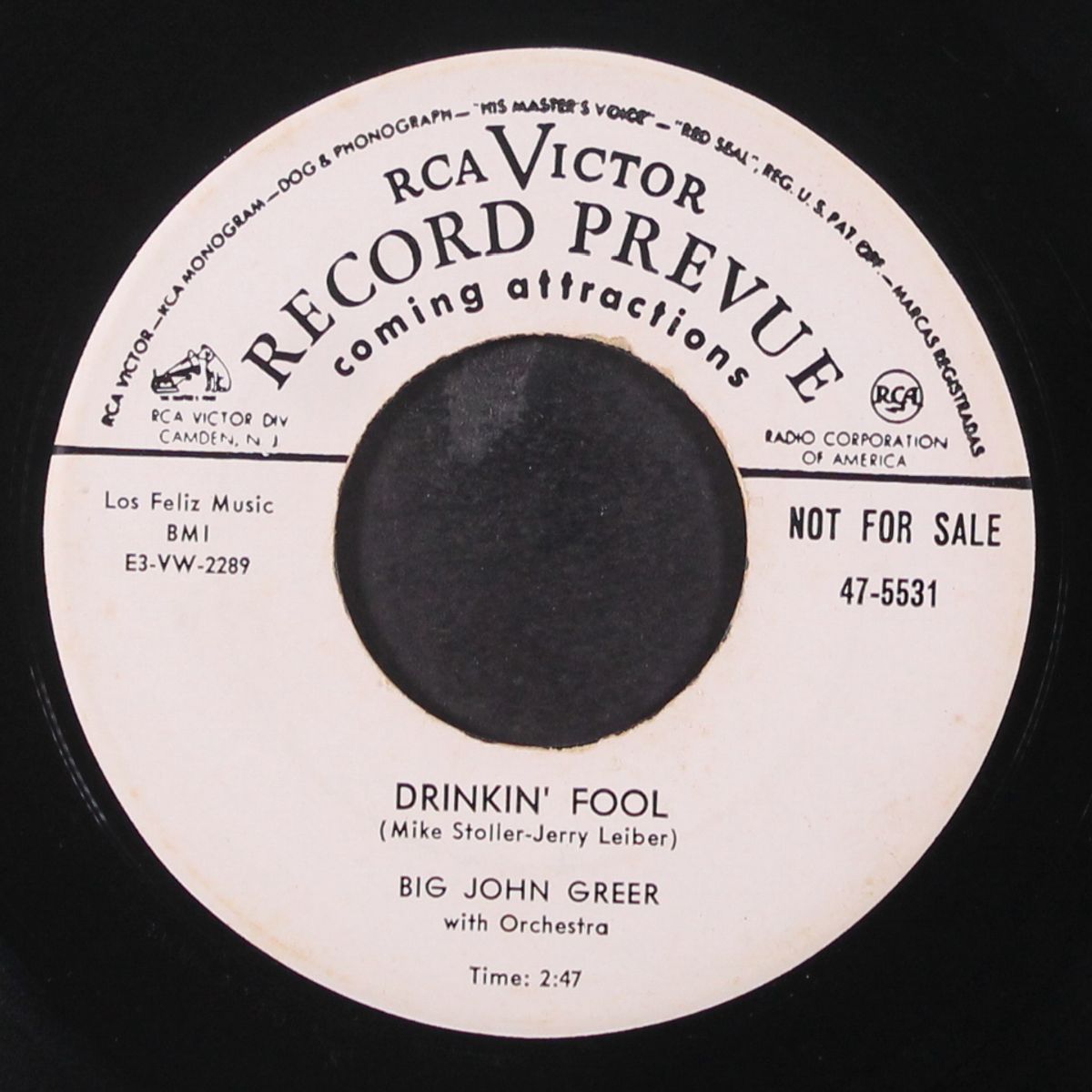 getting mighty lonesome / drinkin' fool by BIG JOHN GREER