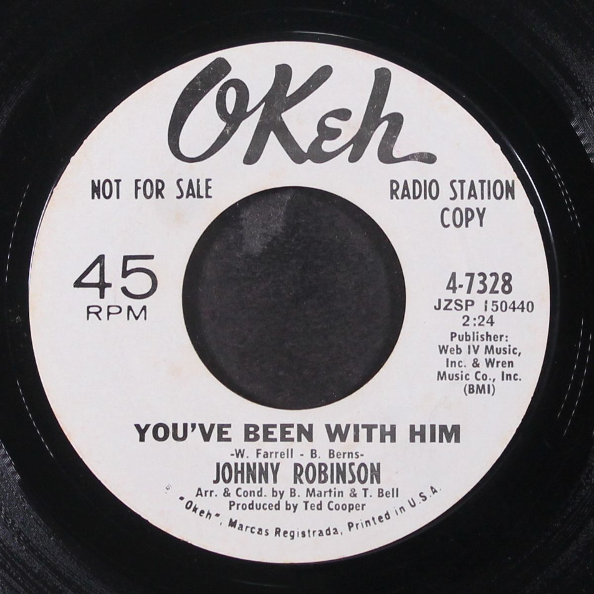 green green grass of home / you'e been with him by JOHNNY ROBINSON