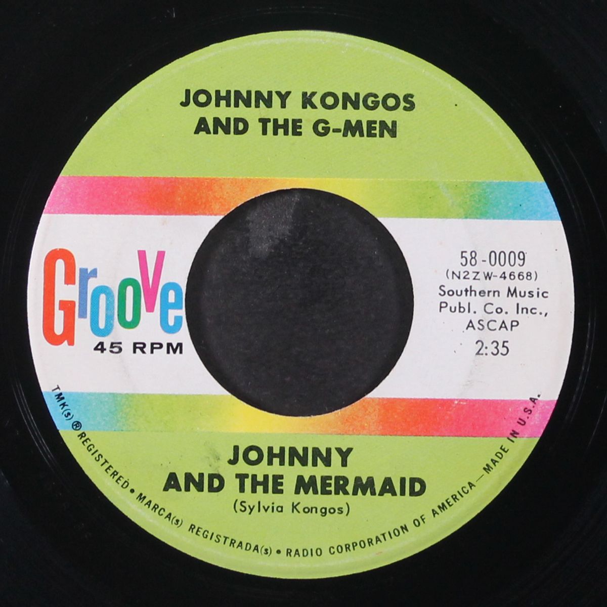 johnny and the mermaid / raunchy twist by JOHNNY KONGOS & G-MEN