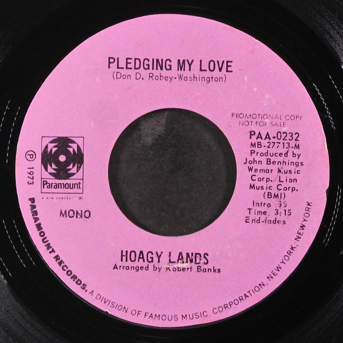 pledging my love / mono by HOAGY LANDS