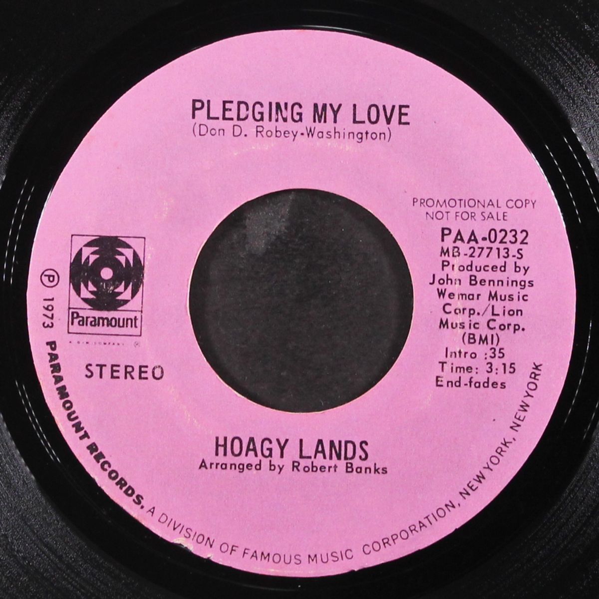 pledging my love / mono by HOAGY LANDS
