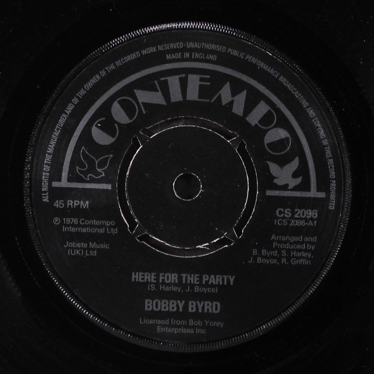 here for the party / thank you for your love by BOBBY BYRD
