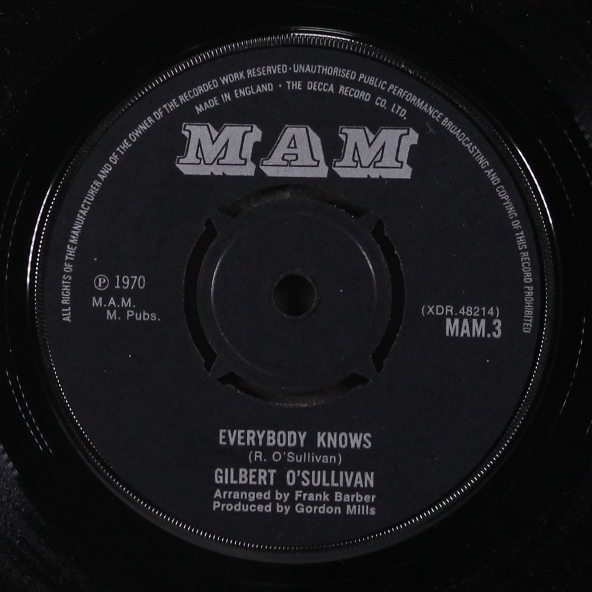 nothing rhymed / everybody knows by GILBERT O'SULLIVAN