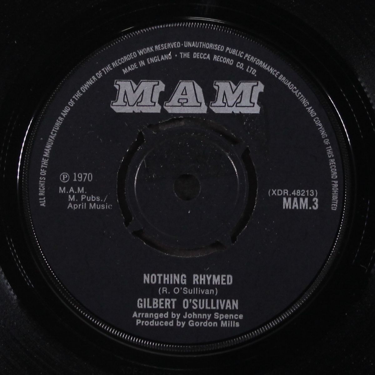 nothing rhymed / everybody knows by GILBERT O'SULLIVAN
