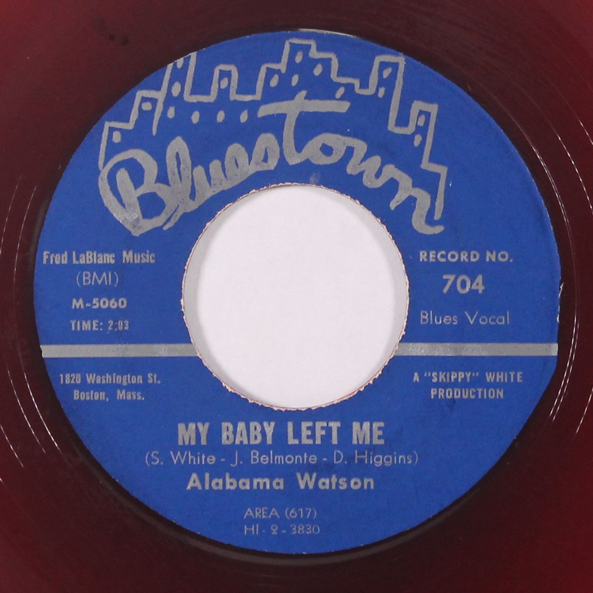 cost time / my baby left me by ALABAMA WATSON