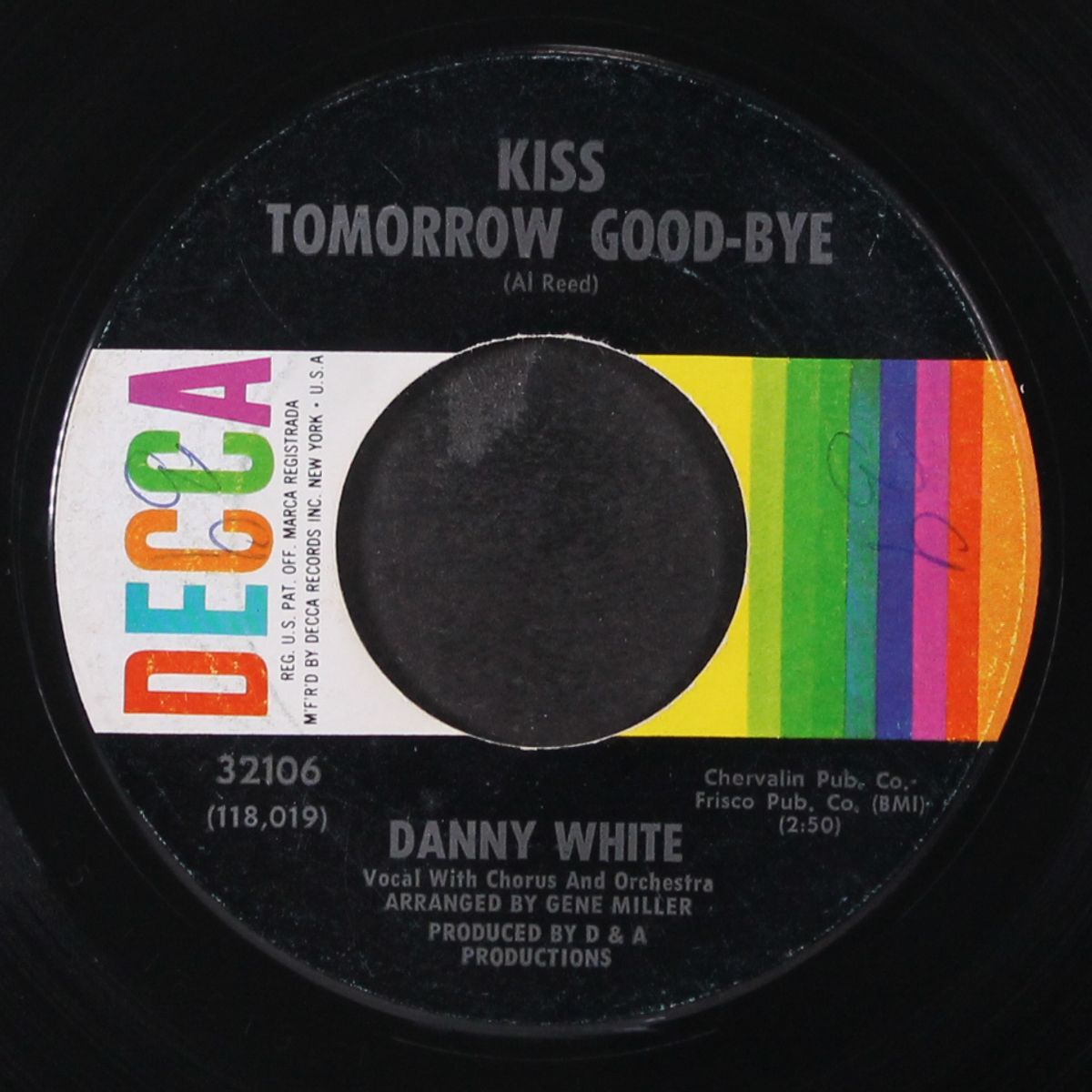 kiss tomorrow good-bye / you can never keep a good man down by DANNY WHITE