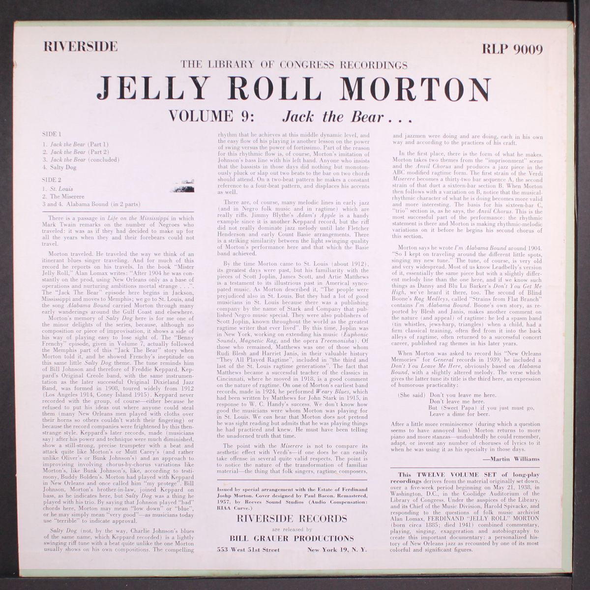 jack the bear, vol. 9 by JELLY ROLL MORTON