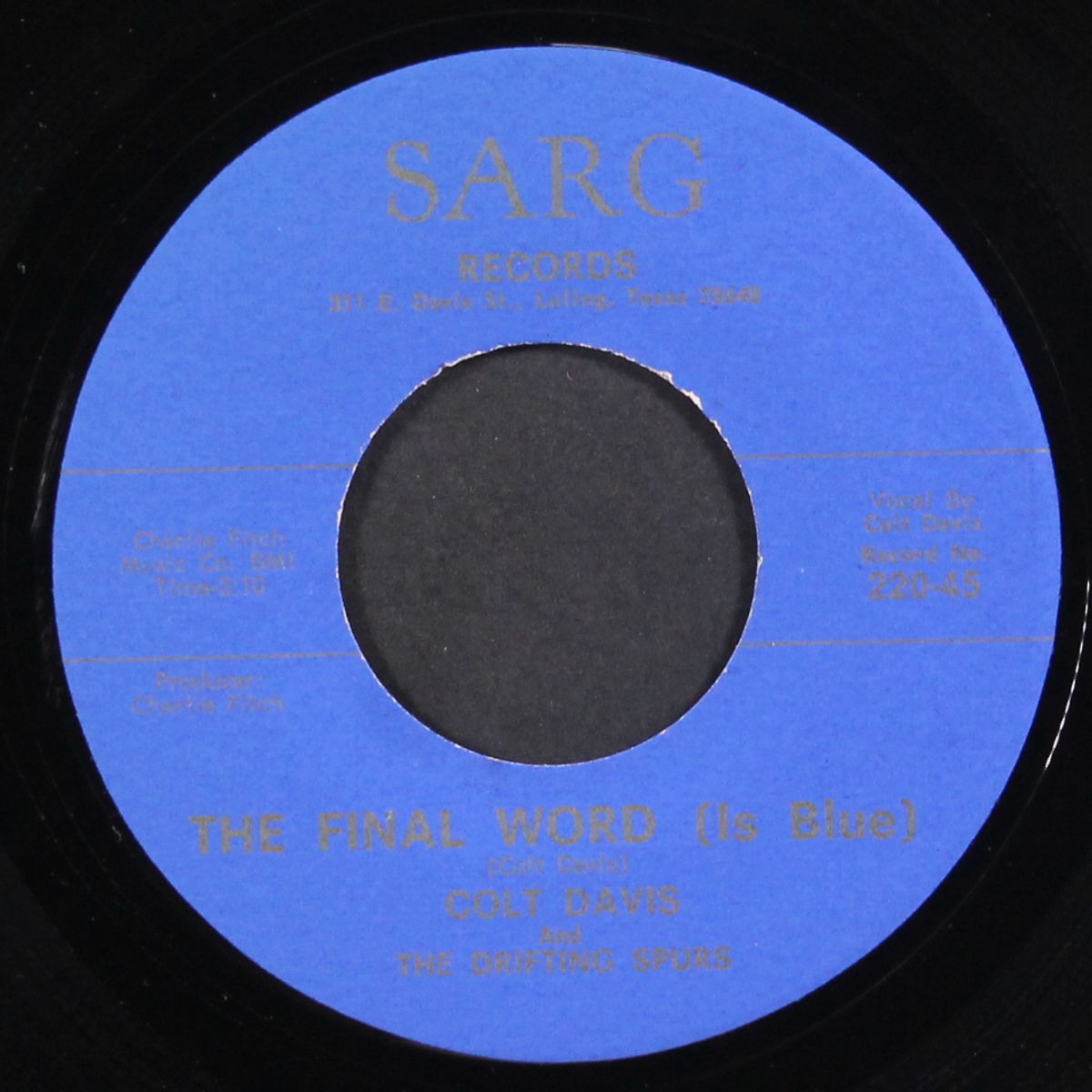 i'm lost / the final word (is blue) by COLT DAVIS