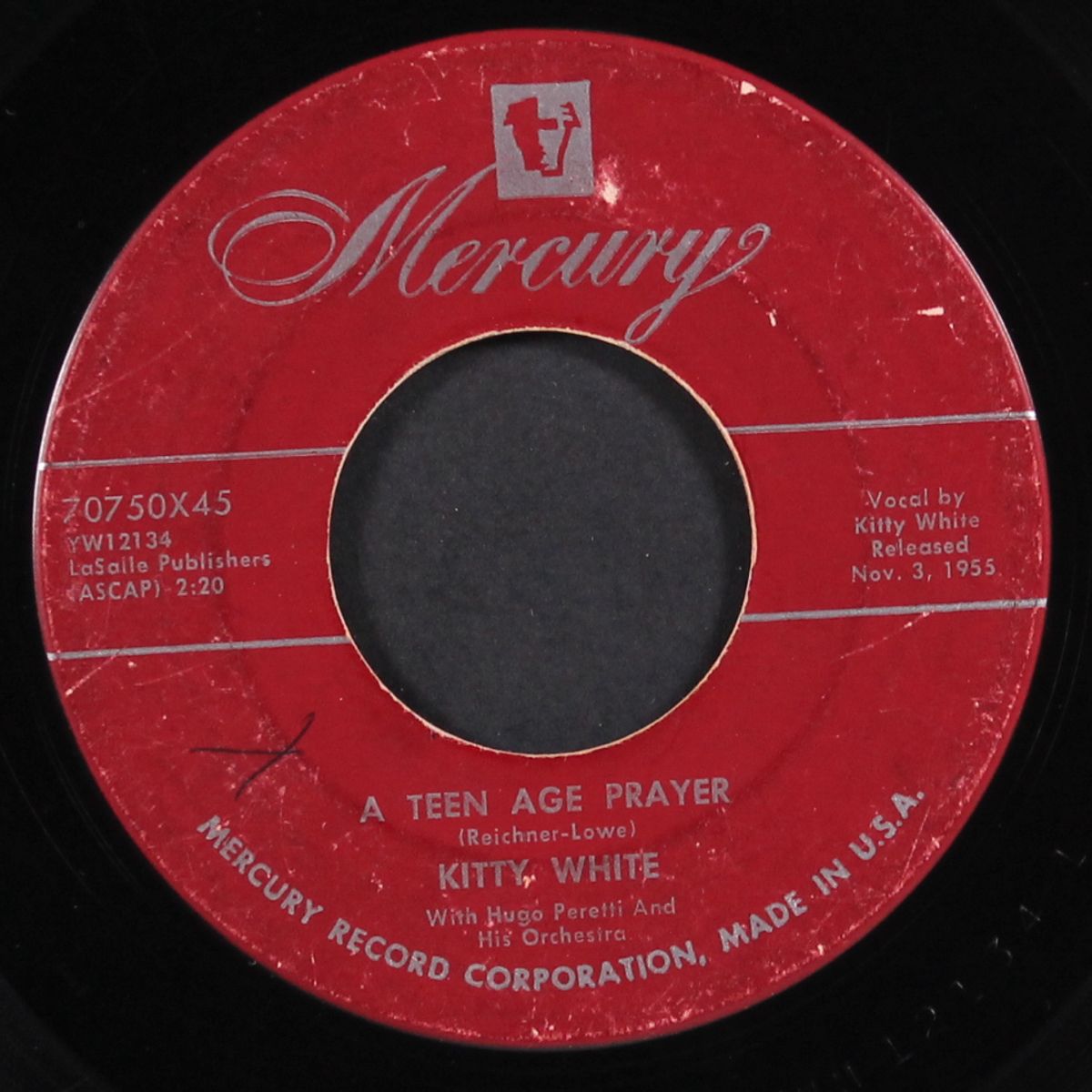 i'm gonna be a fool next monday / a teenage prayer by KITTY WHITE