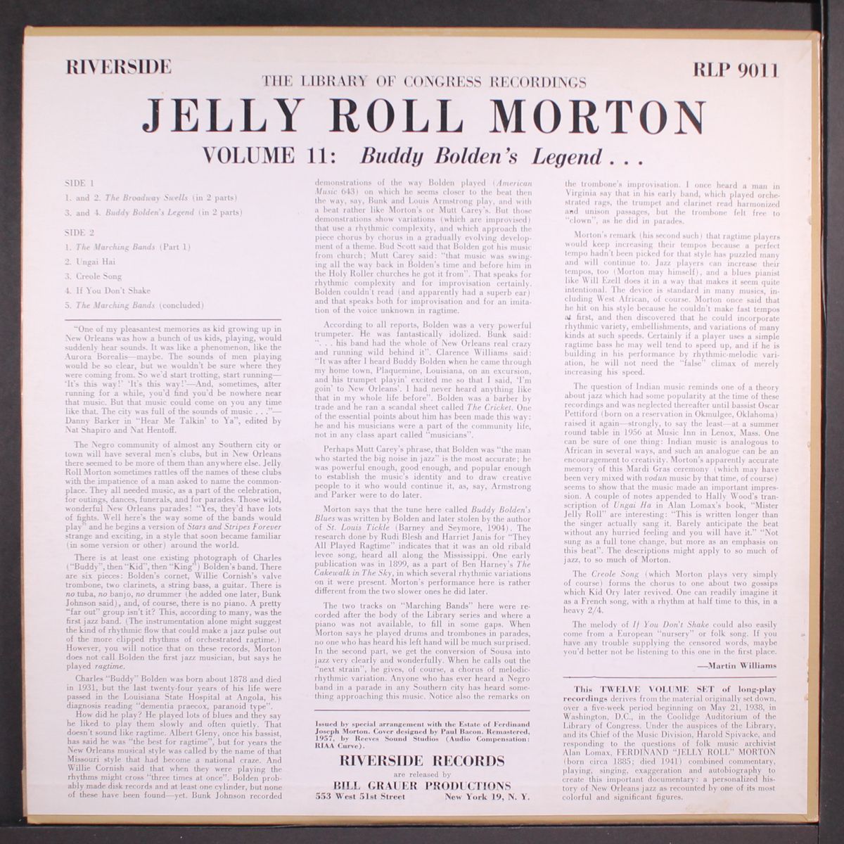 volume 11: buddy bolden's legend by JELLY ROLL MORTON