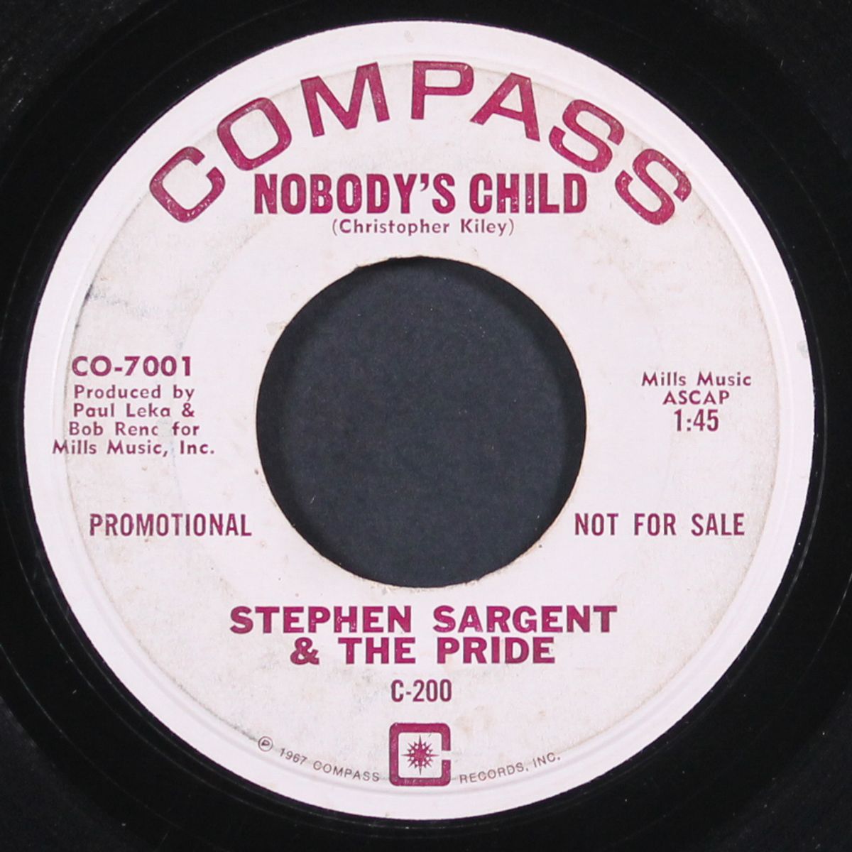 grey eyes watching / nodody's child by STEPHEN SARGENT & PRIDE