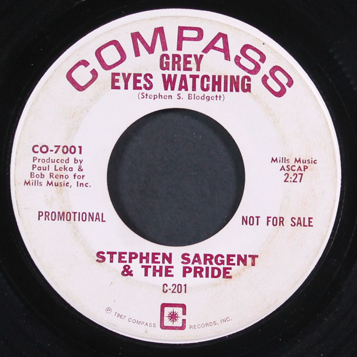 grey eyes watching / nodody's child by STEPHEN SARGENT & PRIDE
