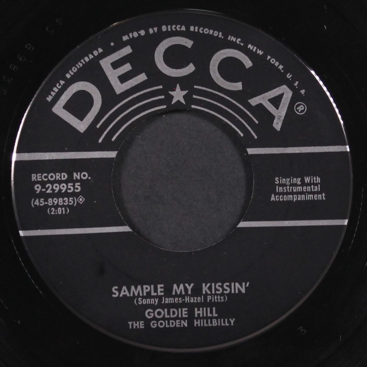 sample my kissin' by GOLDIE HILL