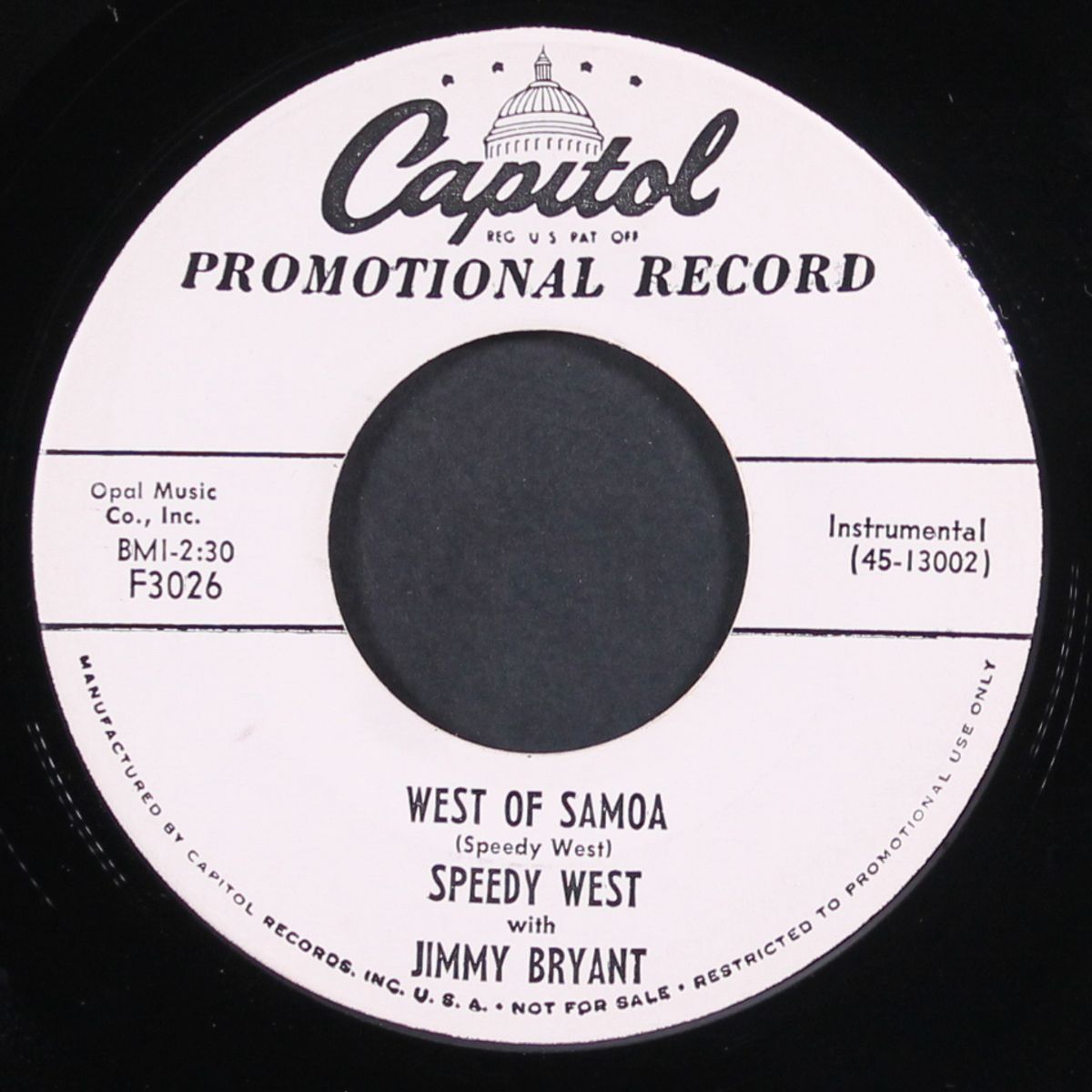 flippin' the lid / west of samoa by SPEEDY WEST & JIMMY BRYANT