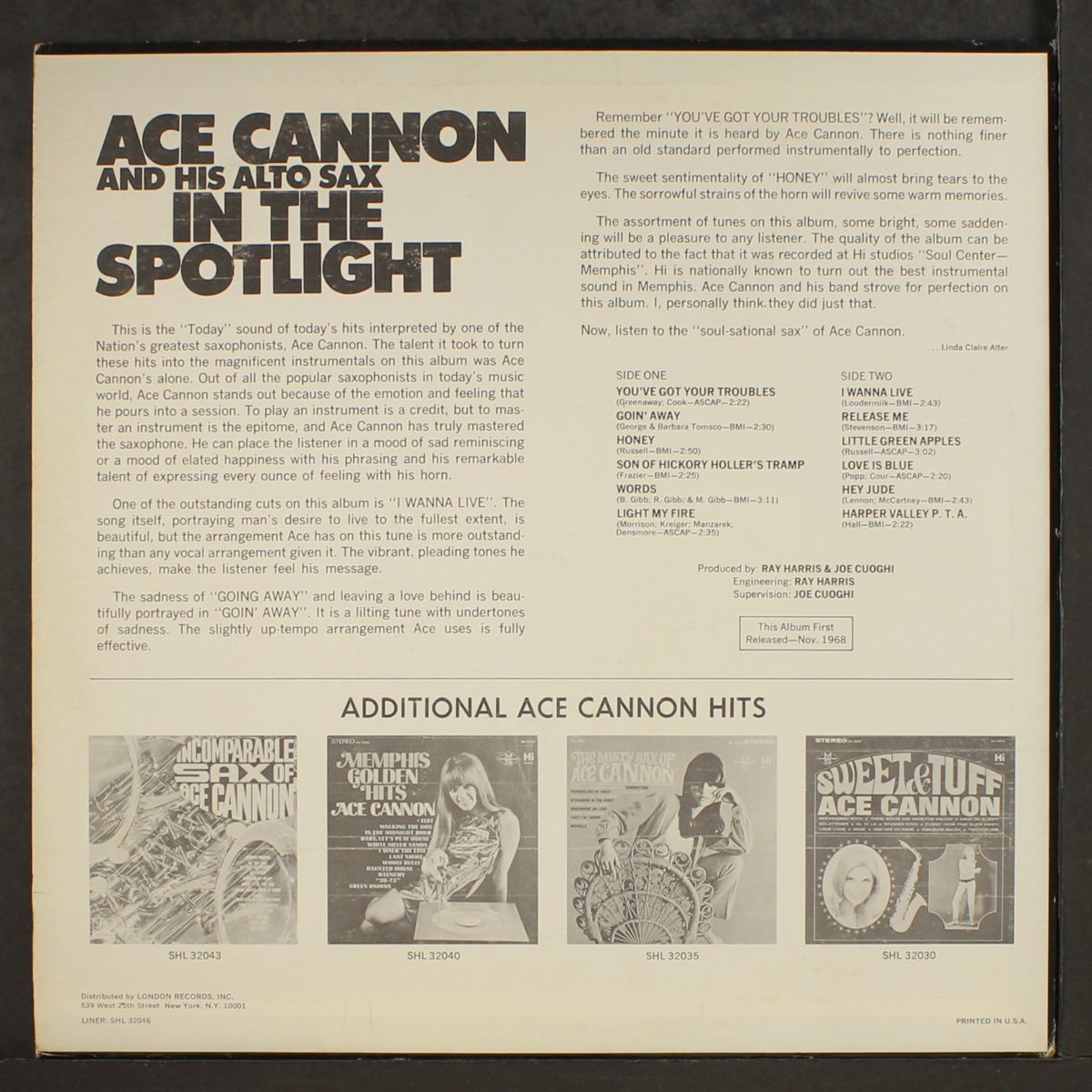 in the spotlight by ACE CANNON