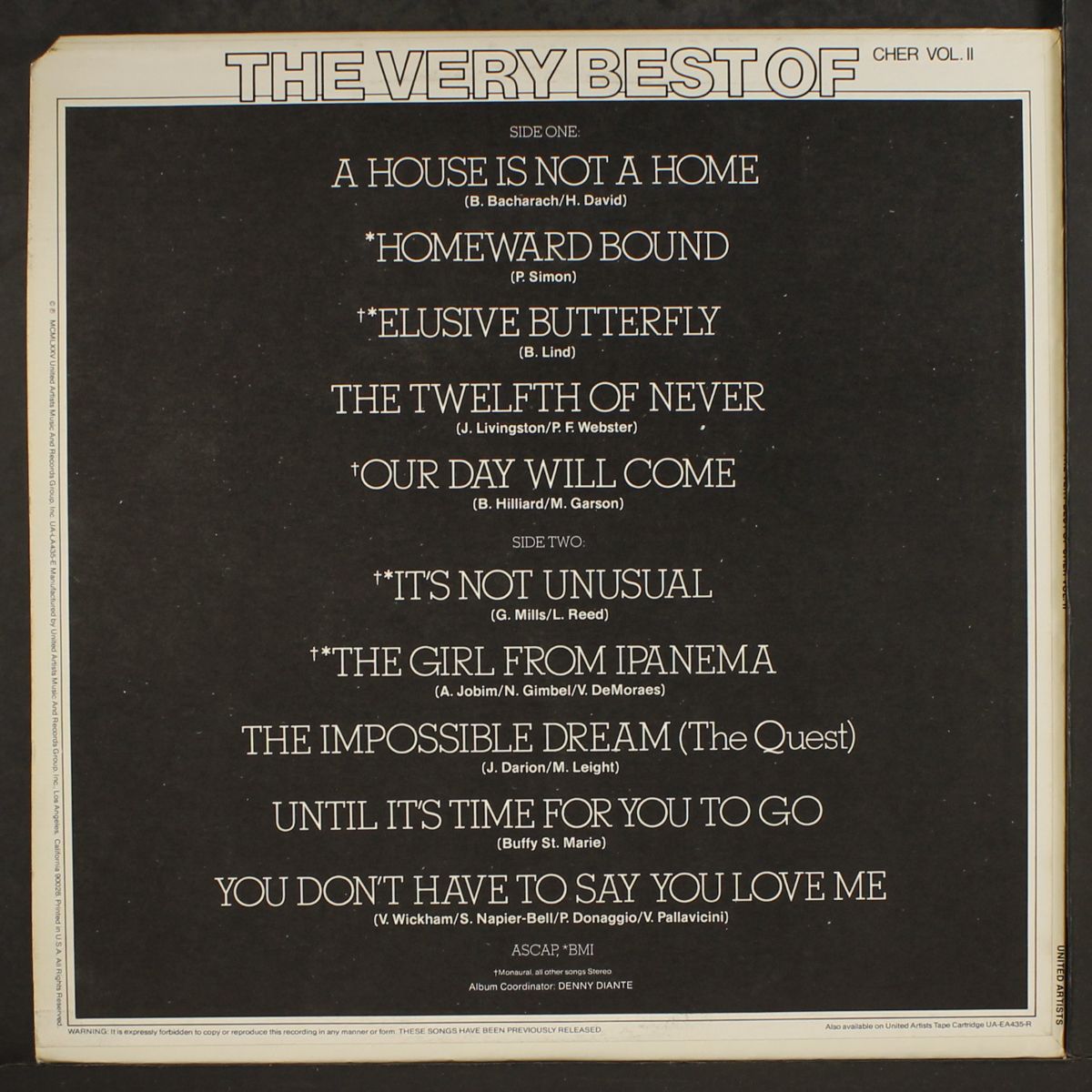 the very best of, vol. 2 by CHER