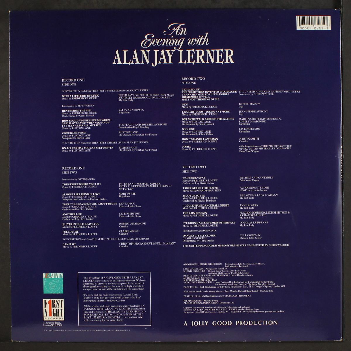 an evening with by ALAN JAY LERNER