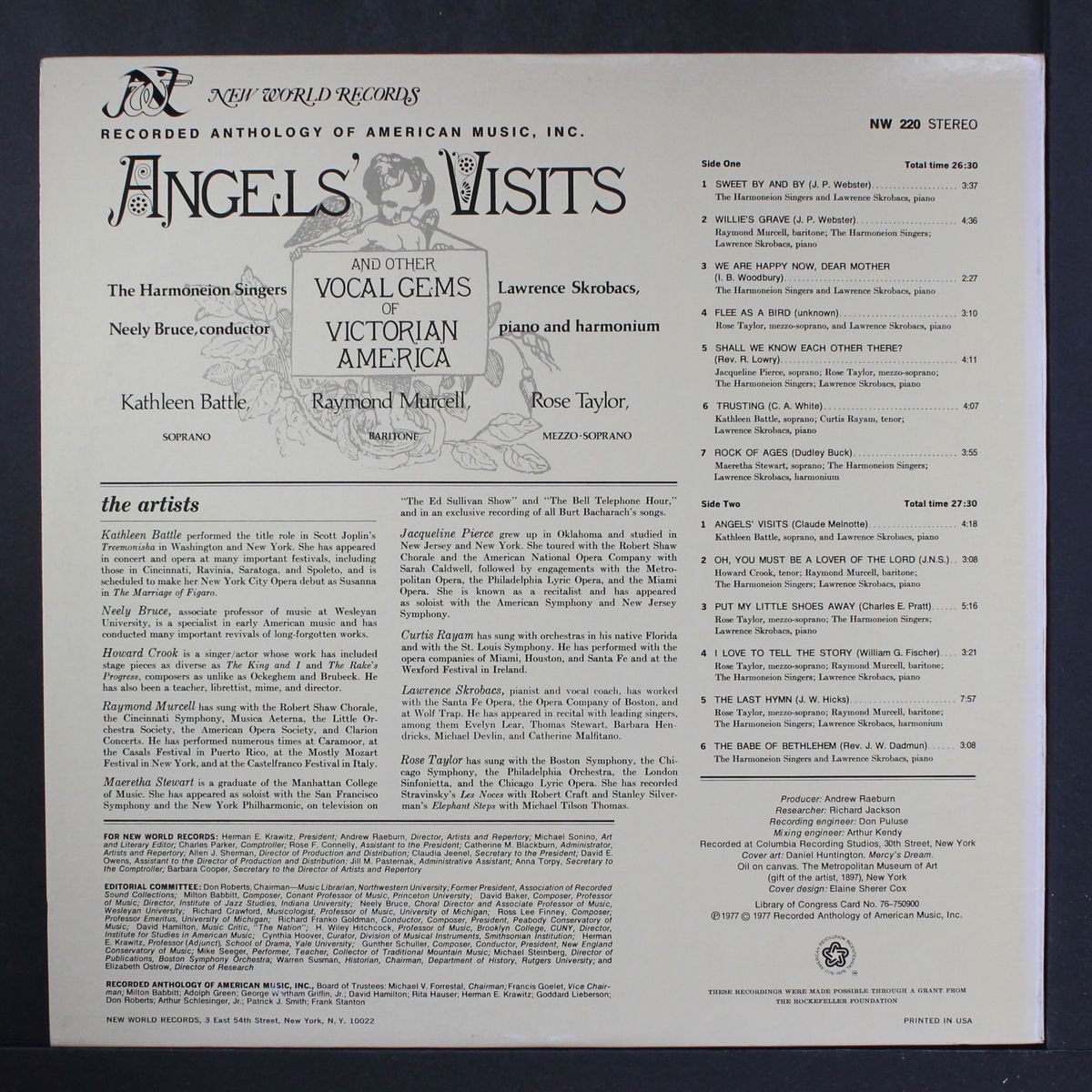 angels' visits and other vocal gems of victorian america by VARIOUS