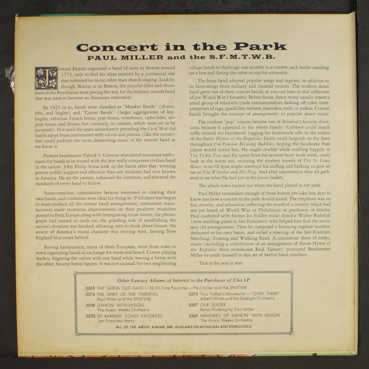 concert in the park by PAUL MILLER