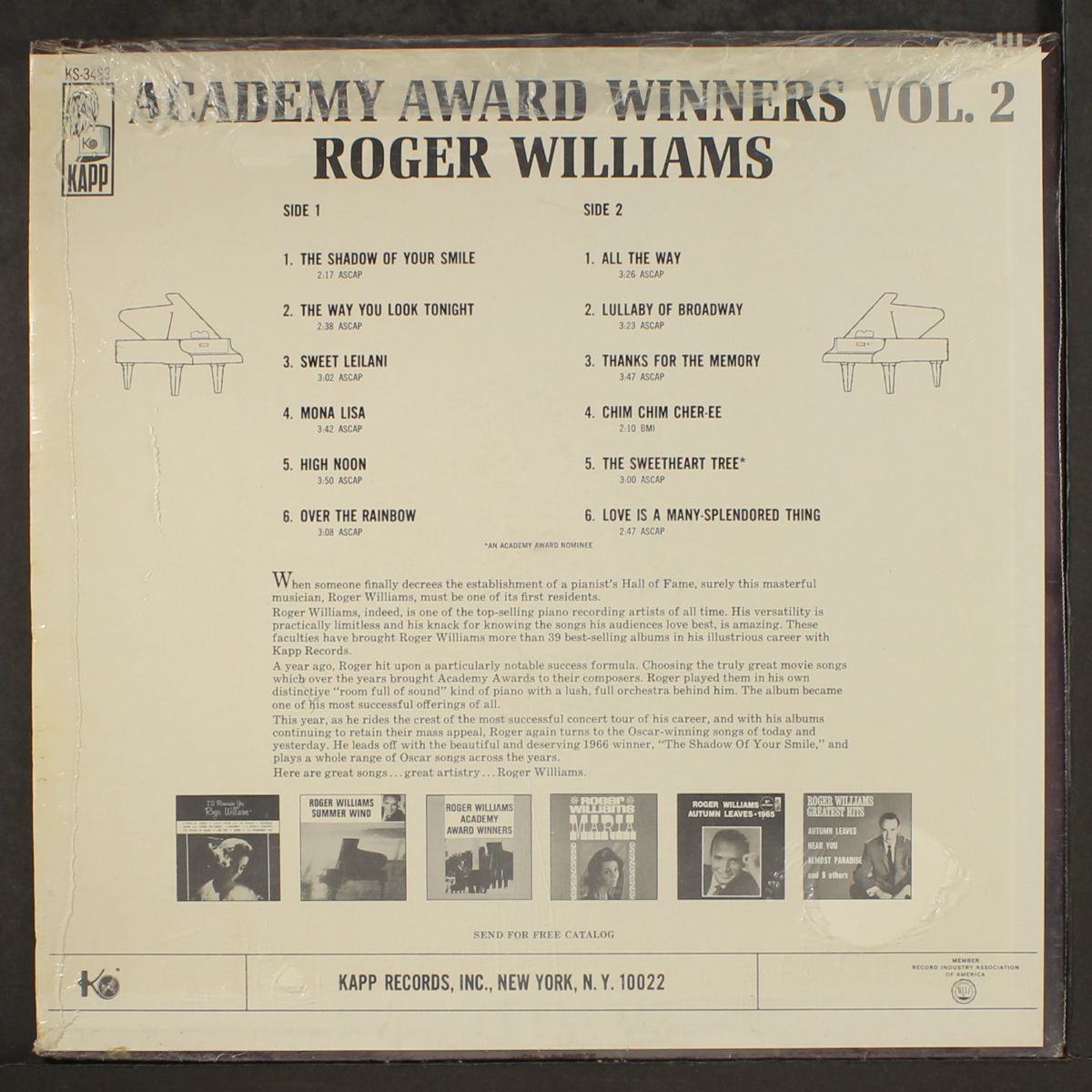 academy award winners, vol. 2 by ROGER WILLIAMS