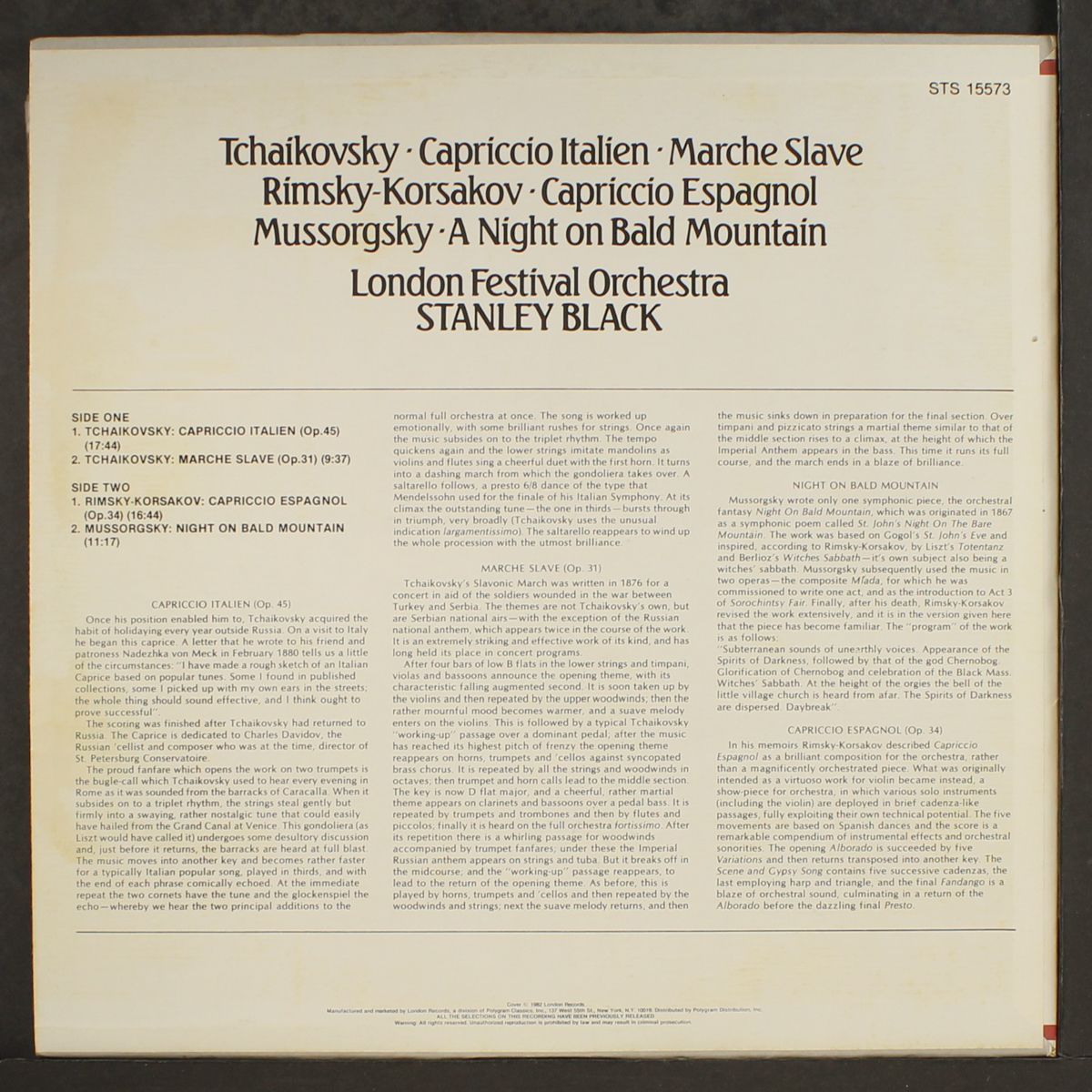 tchaikovsky: capriccio italien by STANLEY BLACK