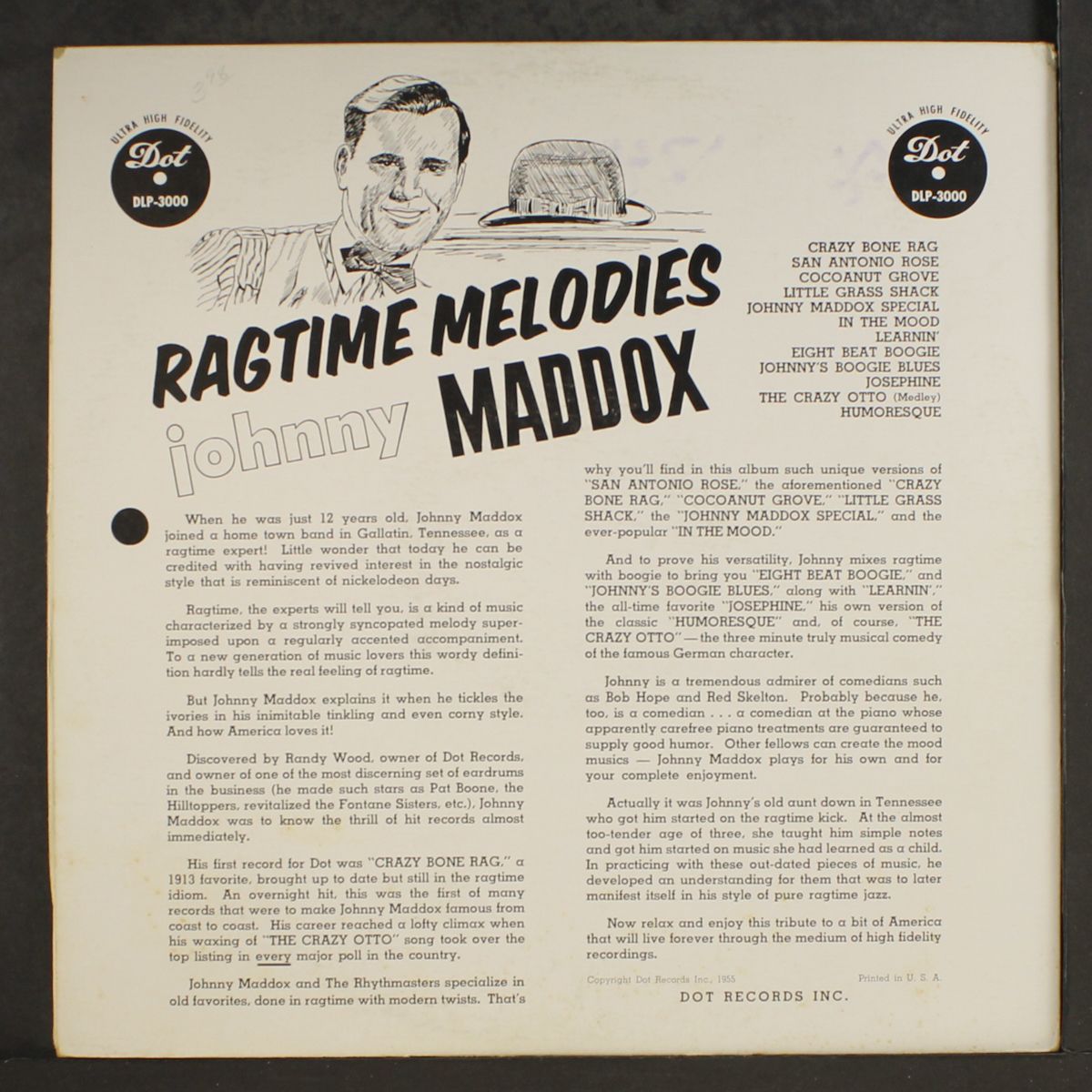 ragtime melodies by JOHNNY MADDOX