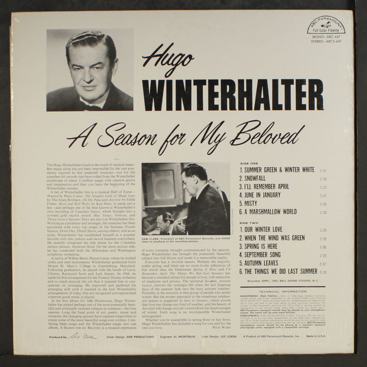 a season for my beloved by HUGO WINTERHALTER