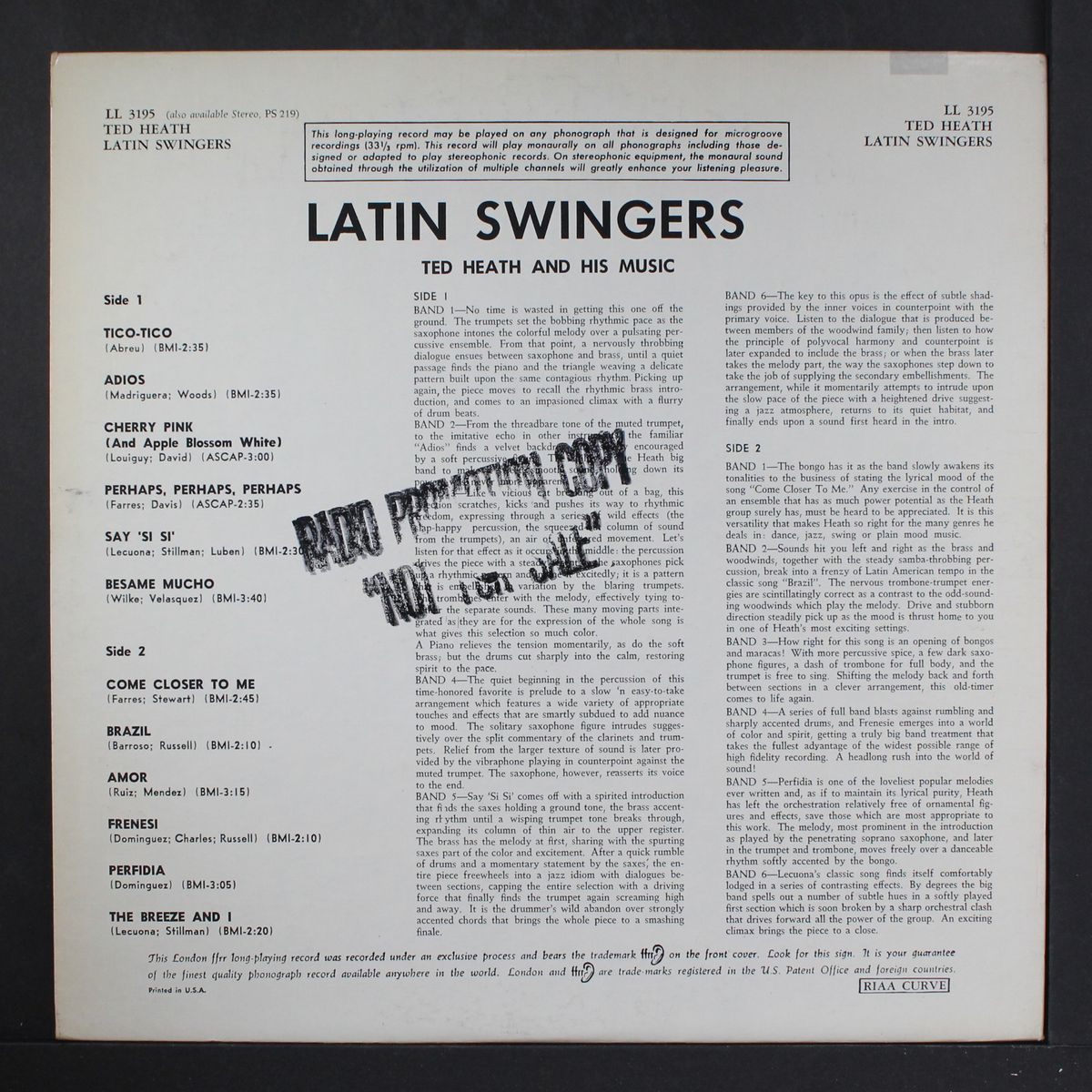 latin swingers by TED HEATH