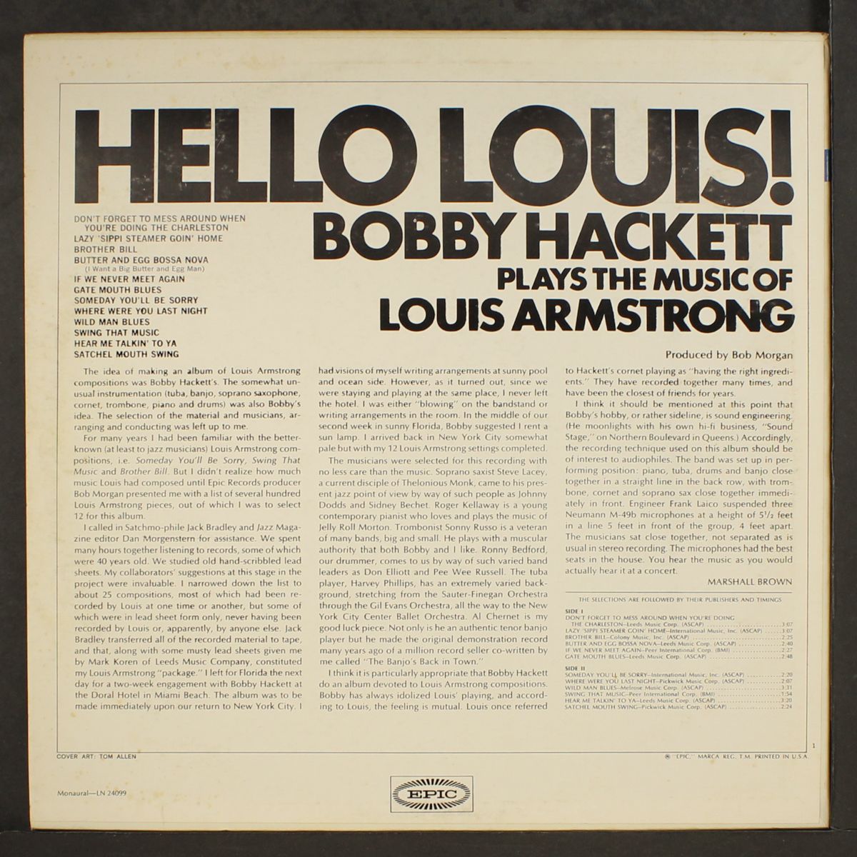 hello louis! by BOBBY HACKETT