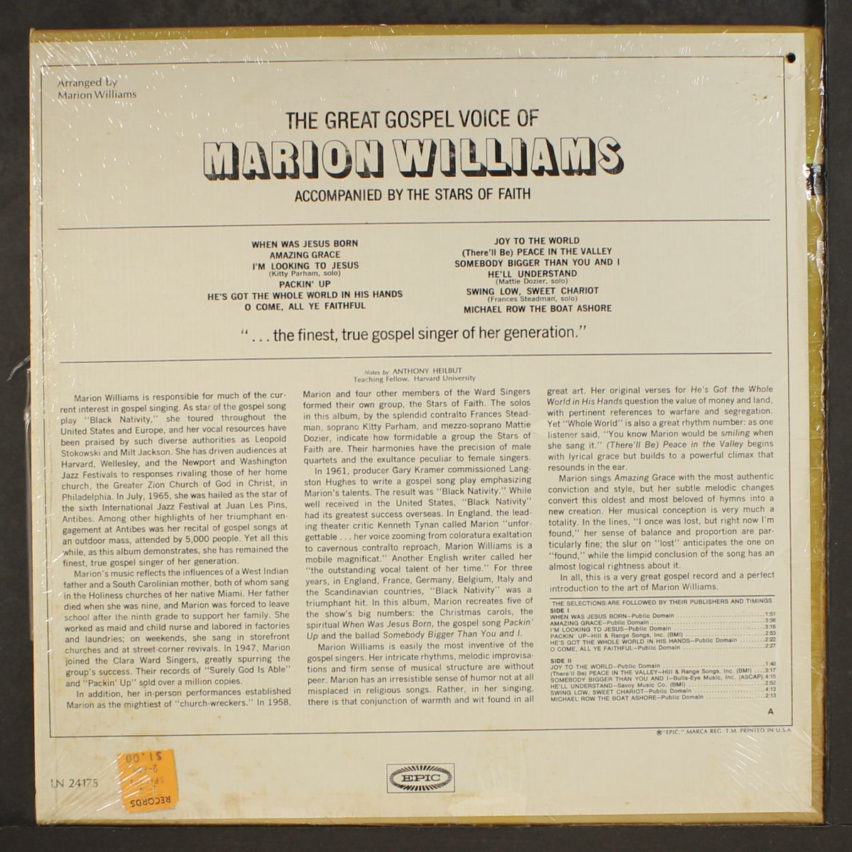 the great gospel voice of by MARION WILLIAMS