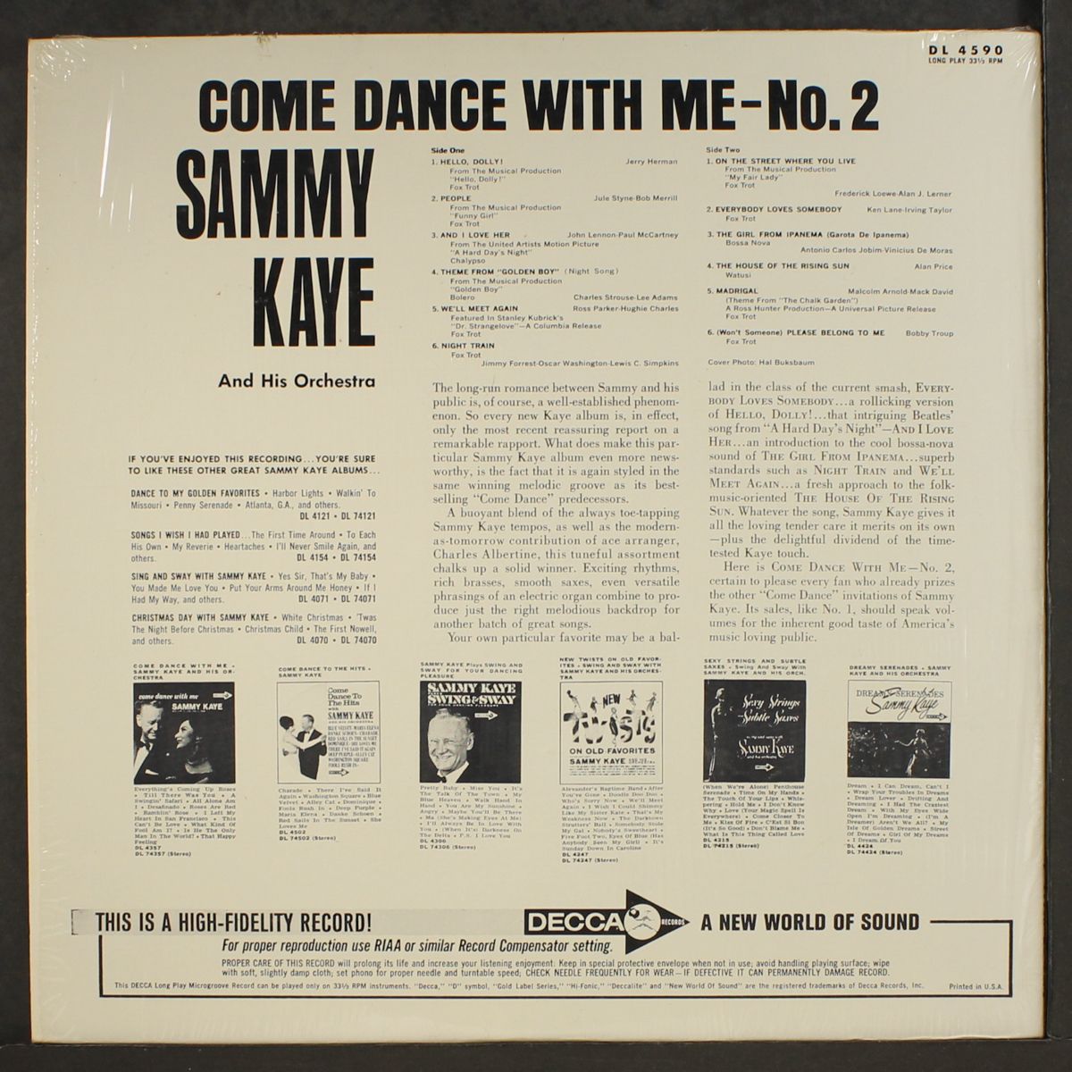 come dance with me, no. 2 by SAMMY KAYE