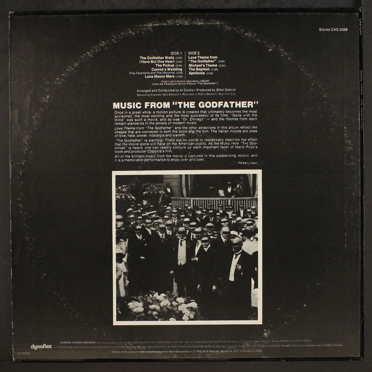 music from "the godfather" by AL CAIOLA