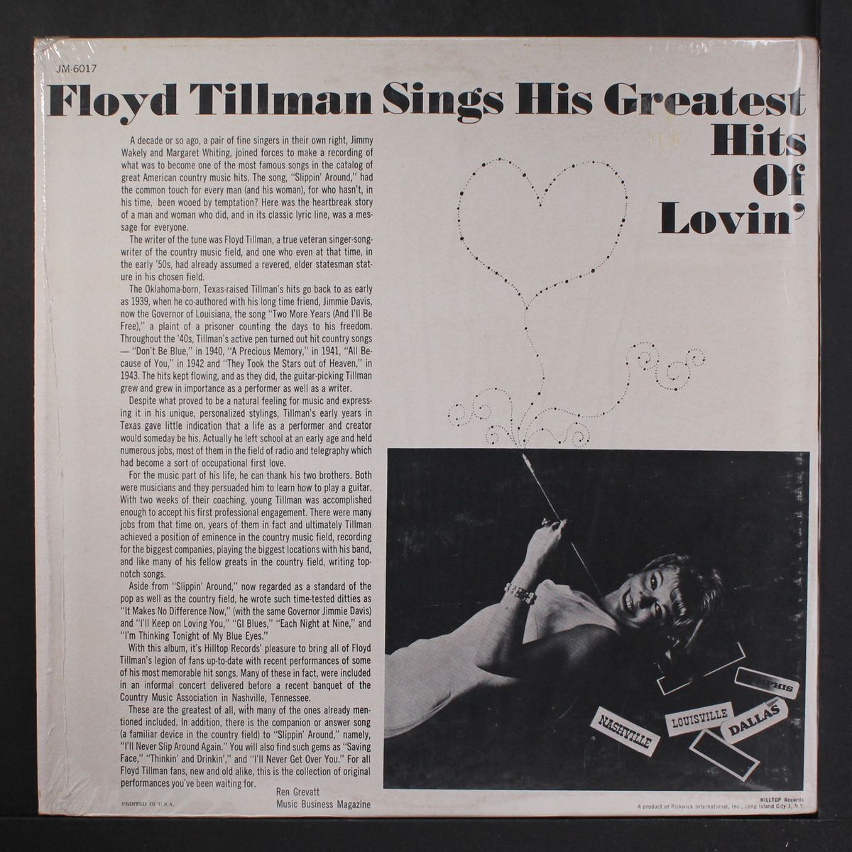sings his greatest hits of lovin' by FLOYD TILLMAN