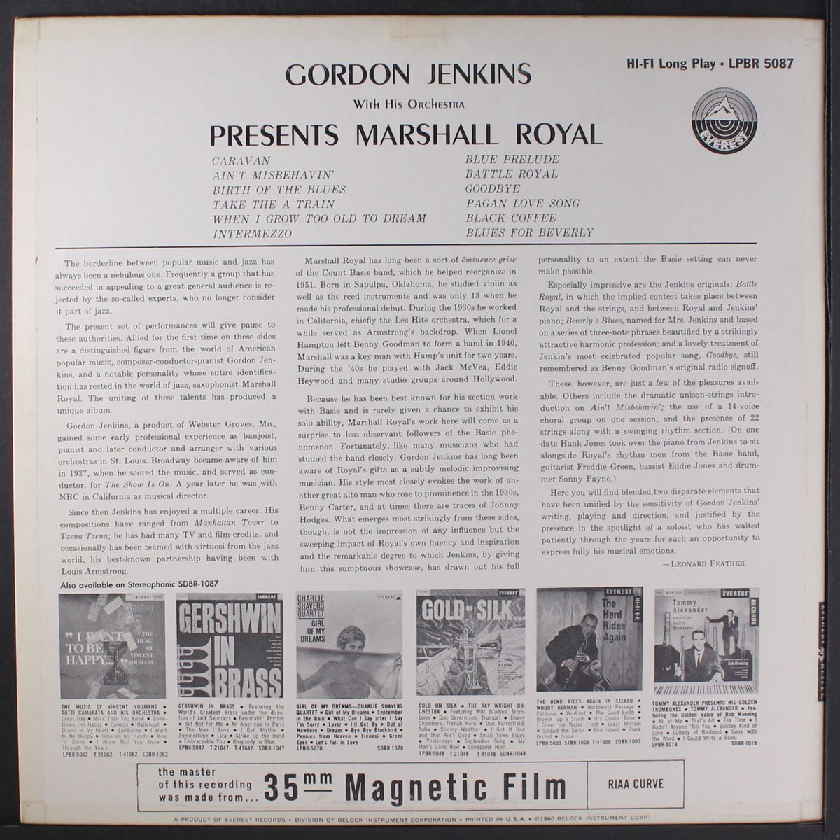 presents marshall royal by GORDON JENKINS