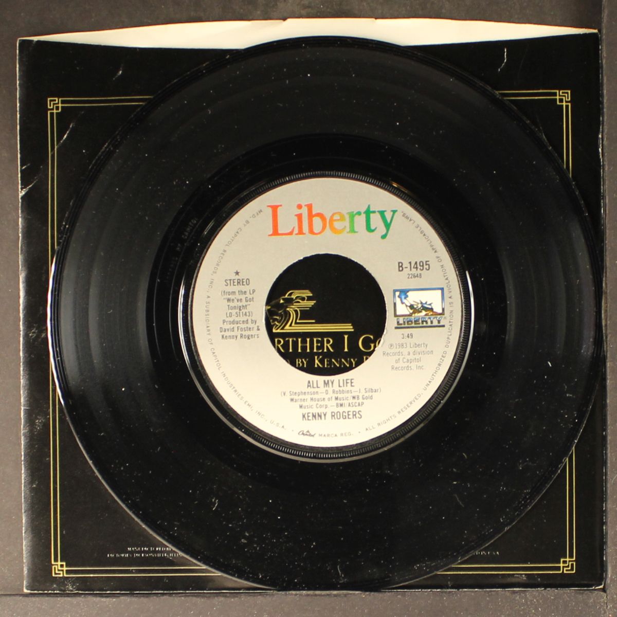 all of life / farther i go by KENNY ROGERS