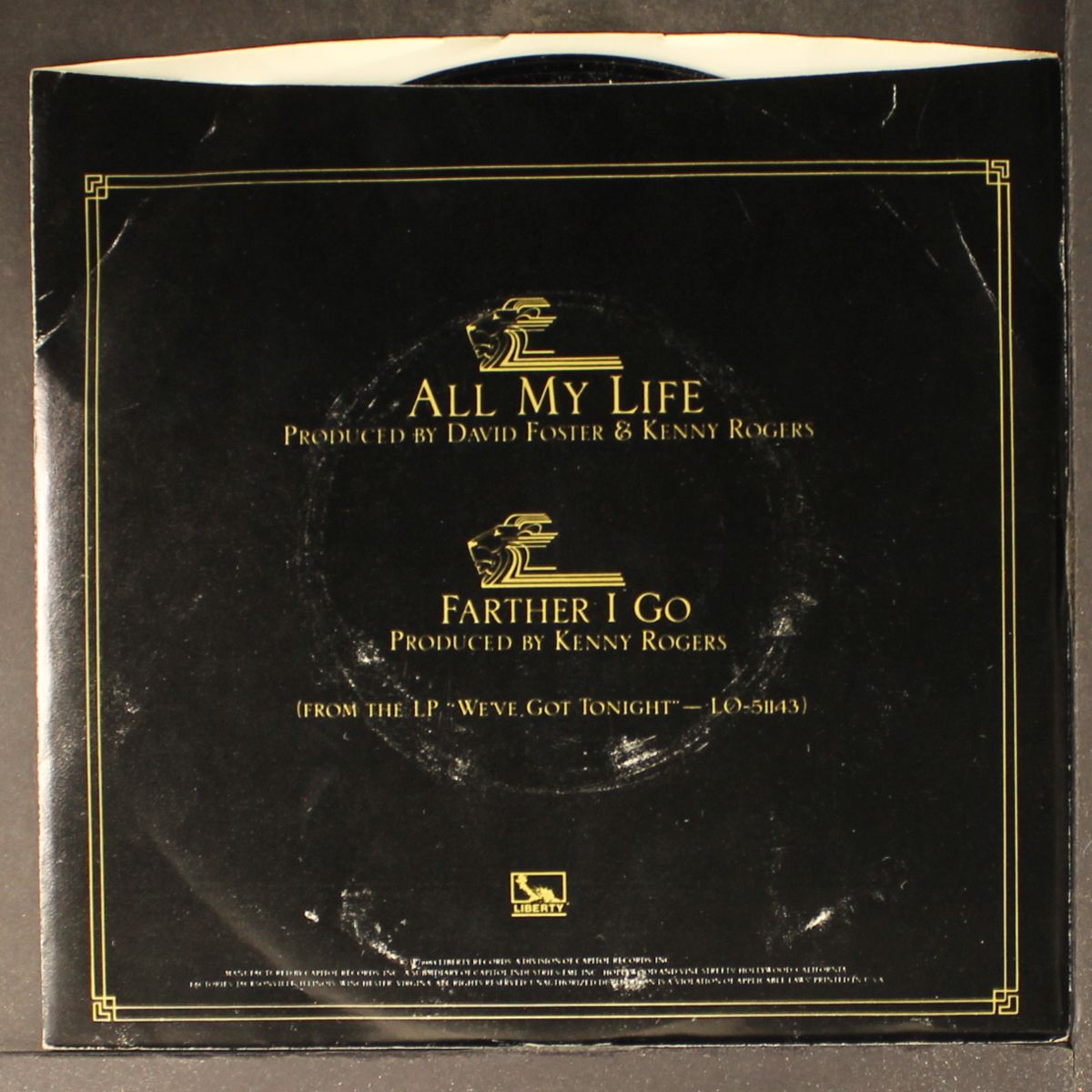 all of life / farther i go by KENNY ROGERS